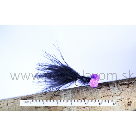 RVFLY Mucha Booby Nymph (Bobina) čierno-fialová 50mm RVFLY Mucha Booby Nymph (Bobina) čierno-fialová 50mm