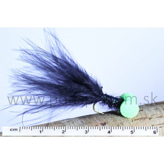 RVFLY Mucha Booby Nymph (Bobina) čierno-zelená 50mm
