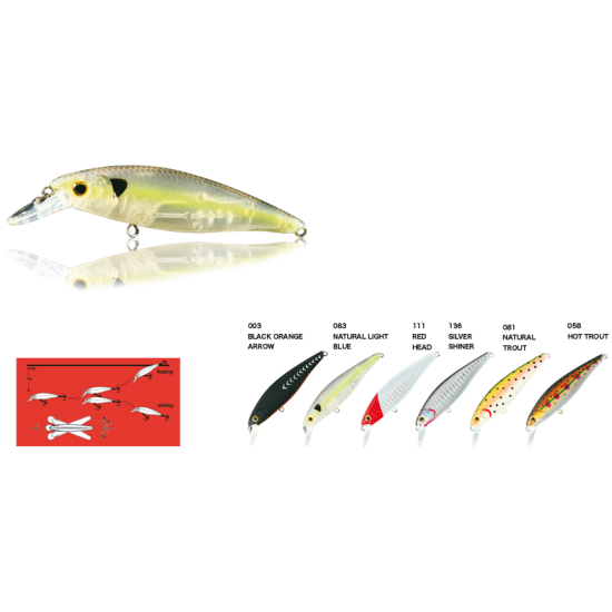 Nomura Live Minnow 8cm 10g Redhead