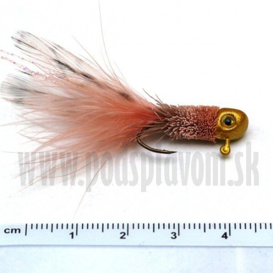 RVFLY Jig Muškársky s očami - ružový/2,0g 5cm 1ks