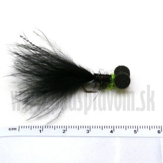 RVFLY Mucha Booby Nymph (Bobina) black-green 50mm