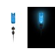 Svietiaci indikátor Delphin LightBLOCK modrý Svietiaci indikátor Delphin LightBLOCK modrý